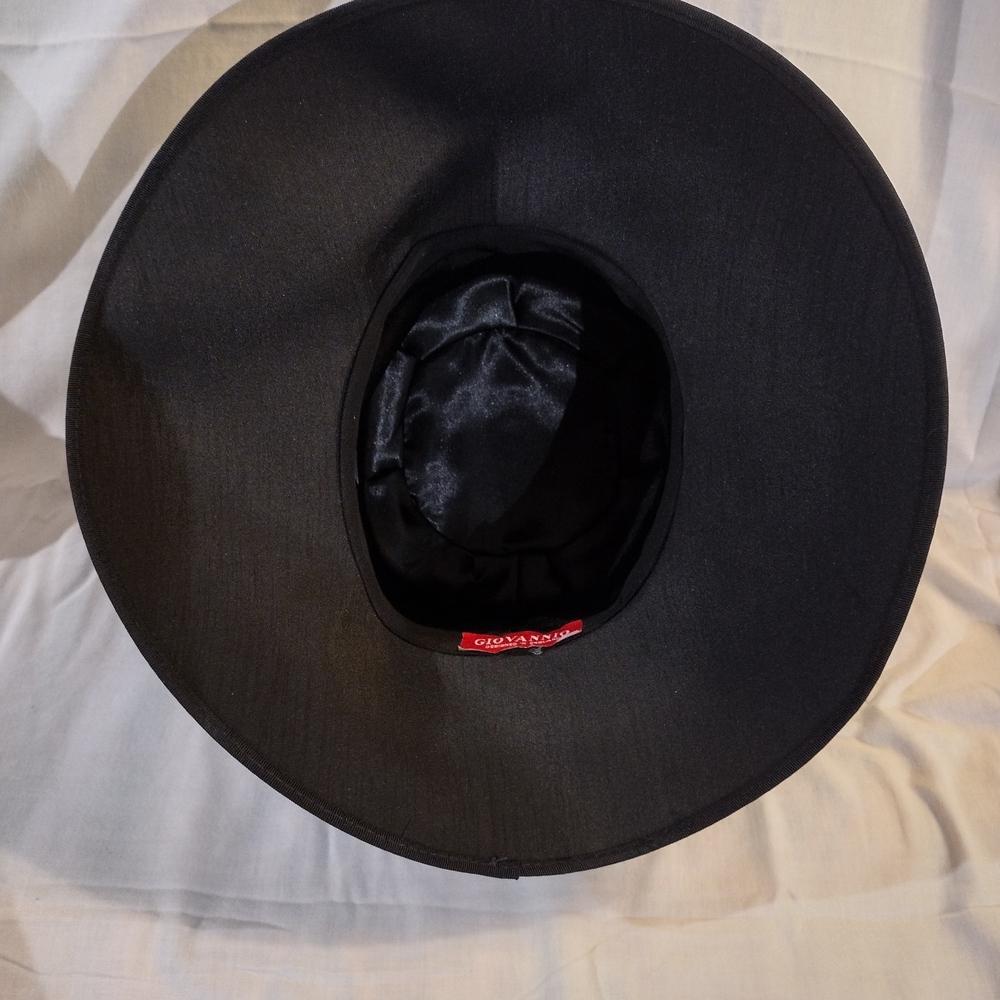 VANNI Black Women's Hat with Ribbon Detail - Picture 6 of 9